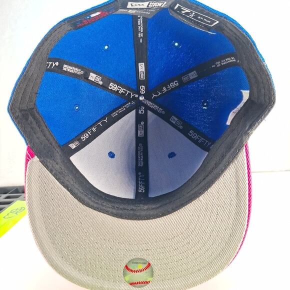 Mexico World Baseball Classic Blue/Pink New Era 59FIFTY Fitted Hat Sz 7 3/8 - Picture 6 of 8